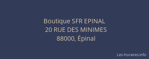 Boutique SFR EPINAL