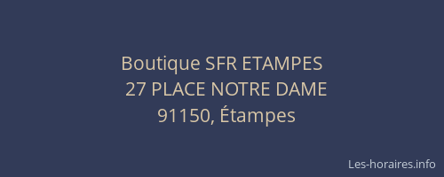 Boutique SFR ETAMPES