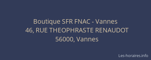 Boutique SFR FNAC - Vannes