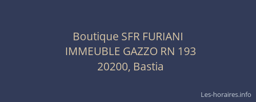 Boutique SFR FURIANI
