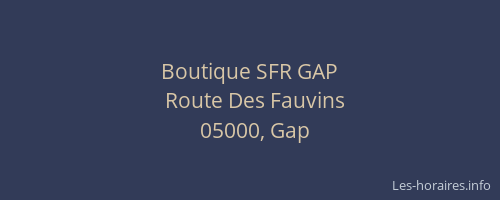 Boutique SFR GAP