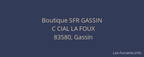 Boutique SFR GASSIN