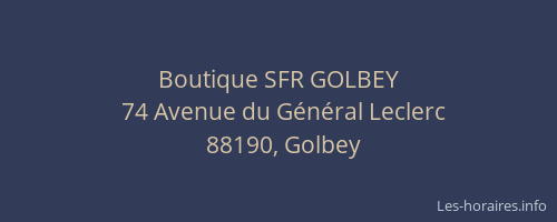 Boutique SFR GOLBEY