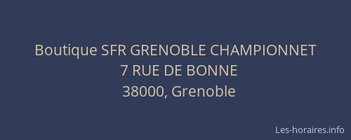 Boutique SFR GRENOBLE CHAMPIONNET