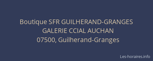Boutique SFR GUILHERAND-GRANGES