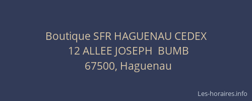 Boutique SFR HAGUENAU CEDEX