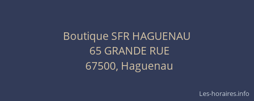 Boutique SFR HAGUENAU