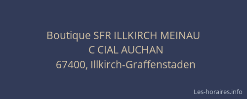 Boutique SFR ILLKIRCH MEINAU
