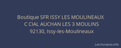 Boutique SFR ISSY LES MOULINEAUX