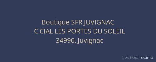 Boutique SFR JUVIGNAC