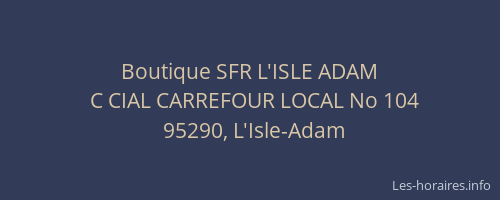 Boutique SFR L'ISLE ADAM