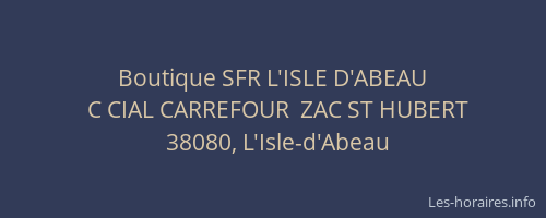 Boutique SFR L'ISLE D'ABEAU