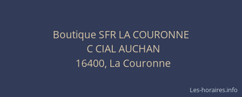 Boutique SFR LA COURONNE