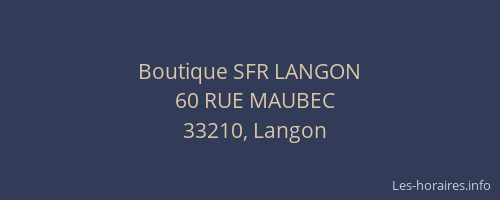Boutique SFR LANGON