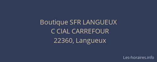 Boutique SFR LANGUEUX