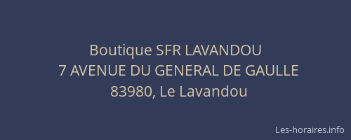 Boutique SFR LAVANDOU