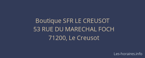 Boutique SFR LE CREUSOT