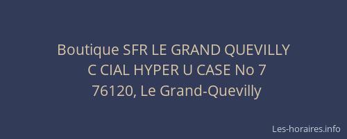 Boutique SFR LE GRAND QUEVILLY