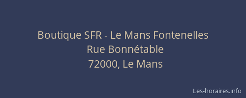 Boutique SFR - Le Mans Fontenelles