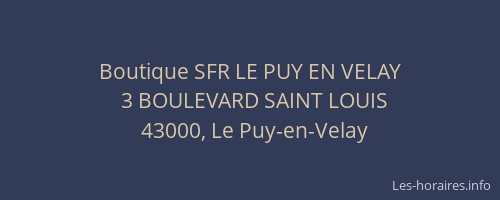 Boutique SFR LE PUY EN VELAY