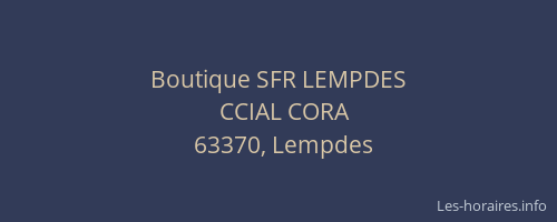 Boutique SFR LEMPDES