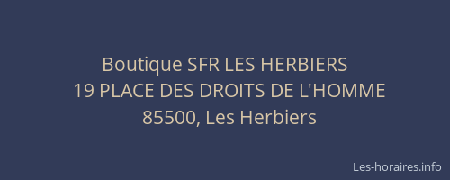 Boutique SFR LES HERBIERS