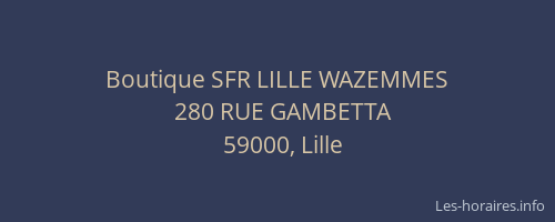 Boutique SFR LILLE WAZEMMES