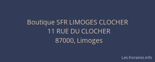 Boutique SFR LIMOGES CLOCHER