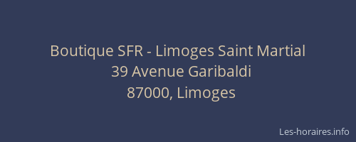 Boutique SFR - Limoges Saint Martial