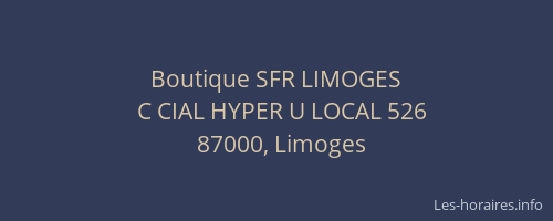 Boutique SFR LIMOGES