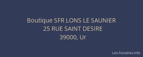 Boutique SFR LONS LE SAUNIER