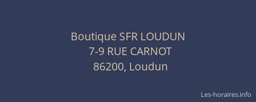 Boutique SFR LOUDUN