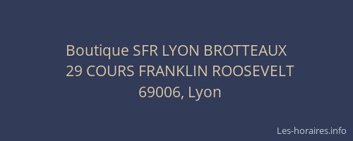 Boutique SFR LYON BROTTEAUX