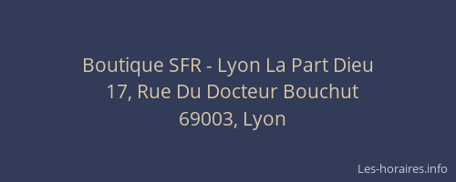 Boutique SFR - Lyon La Part Dieu