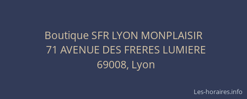 Boutique SFR LYON MONPLAISIR