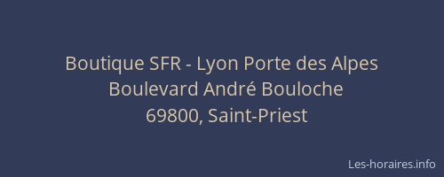 Boutique SFR - Lyon Porte des Alpes