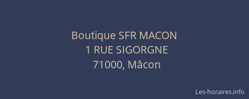 Boutique SFR MACON