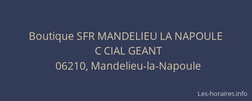 Boutique SFR MANDELIEU LA NAPOULE