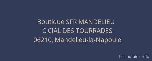 Boutique SFR MANDELIEU