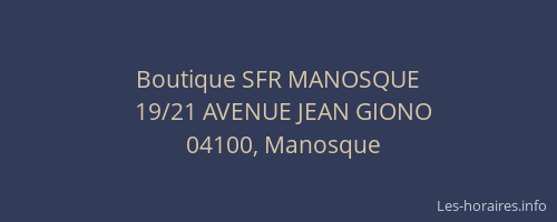 Boutique SFR MANOSQUE