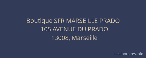 Boutique SFR MARSEILLE PRADO