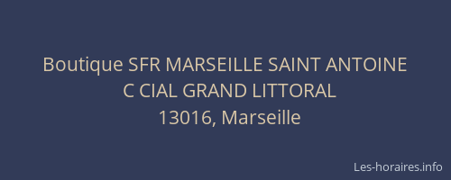 Boutique SFR MARSEILLE SAINT ANTOINE