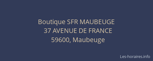 Boutique SFR MAUBEUGE