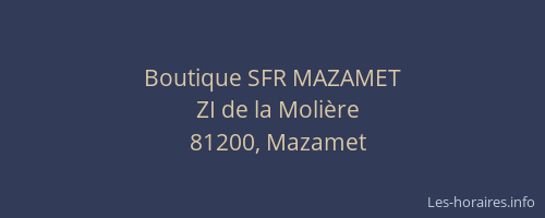 Boutique SFR MAZAMET
