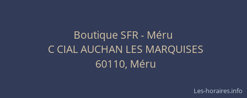 Boutique SFR - M&eacute;ru
