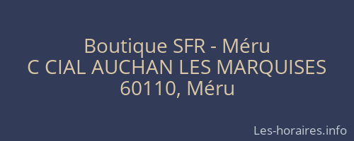 Boutique SFR - Méru