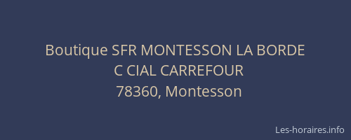 Boutique SFR MONTESSON LA BORDE