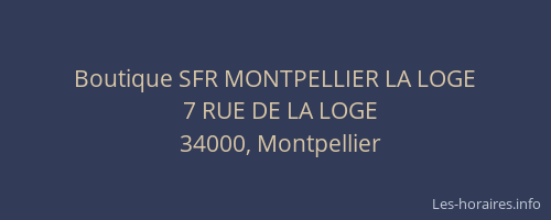 Boutique SFR MONTPELLIER LA LOGE