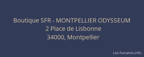 Boutique SFR - MONTPELLIER ODYSSEUM