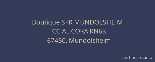 Boutique SFR MUNDOLSHEIM